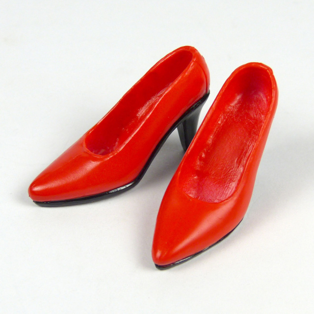 Very Cool Toys 1/6 Scale Female Red Glossy Heel Shoes